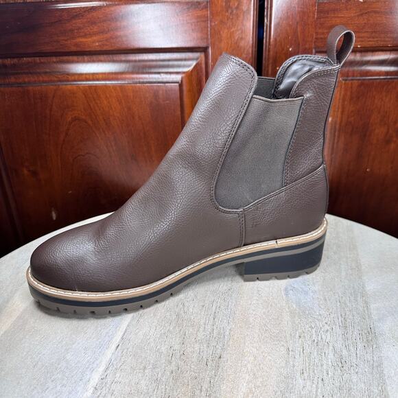 Kensie Womens Khai Chelsea Boots Size 8.5 Brown Slip On Ankle Boots New - Picture 5 of 14